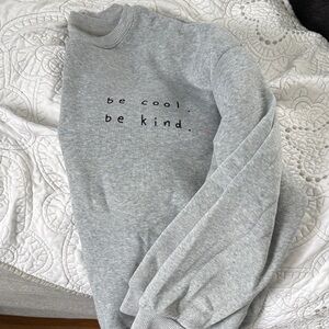 Gray Women's Sweater with Inspirational Text